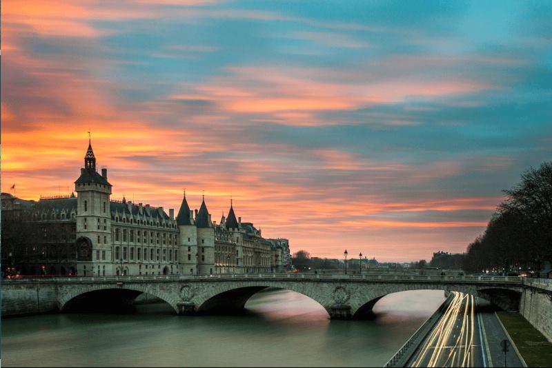 The Seine is an important waterway within the Paris Basin in the north of France.